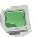 Damaged CRT Monitor