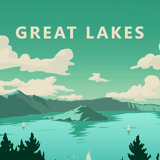 Great Lakes: Open map